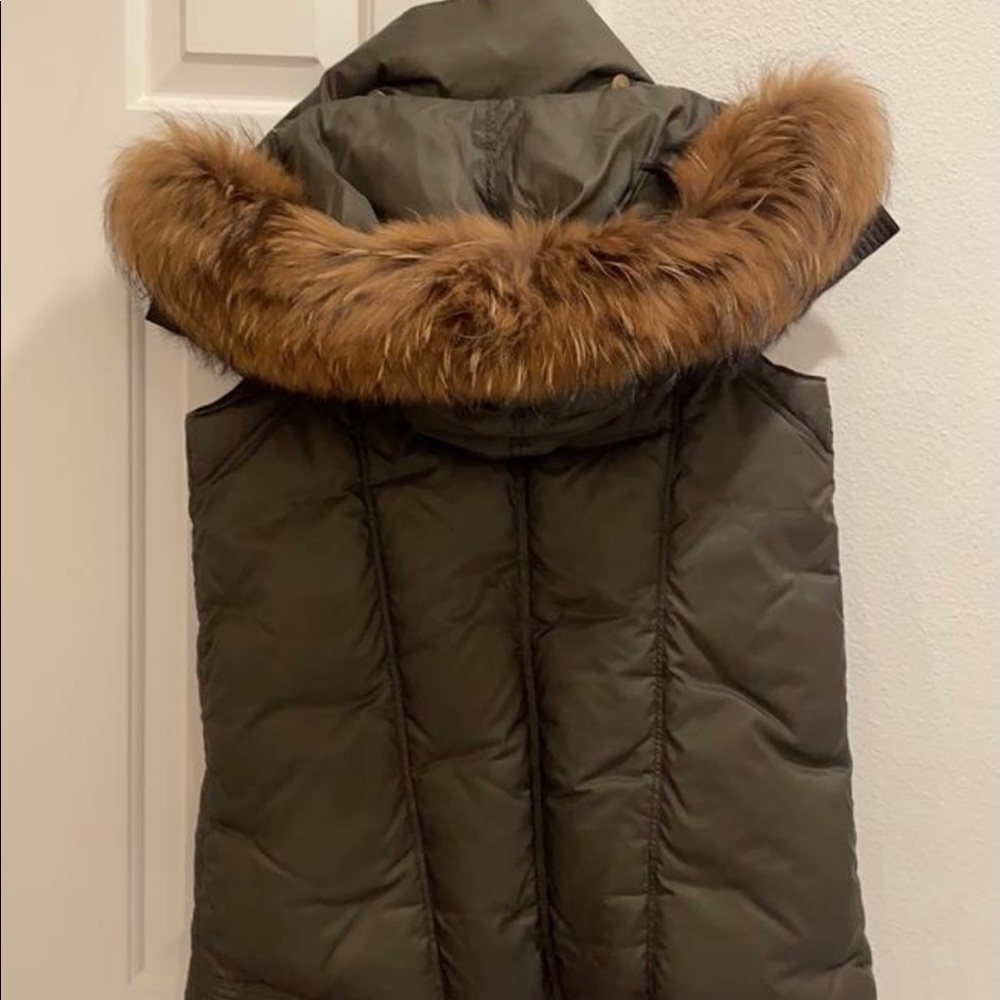 Helmut Lang military green puffer down vest size P
